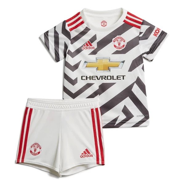 Camiseta Manchester United Tercera Equipación Niños 2020-2021 Blanco